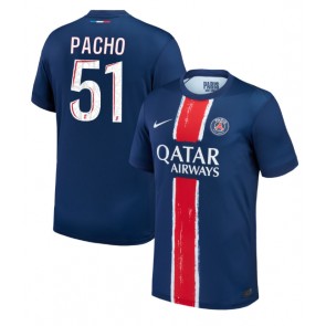 Paris Saint-Germain Willian Pacho #51 Domácí Dres 2024-25 Krátkým Rukávem