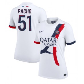 Paris Saint-Germain Willian Pacho #51 Venkovní Dres pro Dámy 2024-25 Krátkým Rukávem