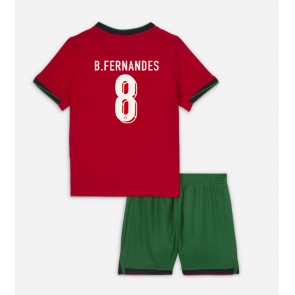 Portugalsko Bruno Fernandes #8 Domácí dres komplet pro Děti ME 2024 Krátkým Rukávem (+ Krátké kalhoty)