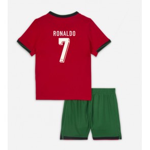 Portugalsko Cristiano Ronaldo #7 Domácí dres komplet pro Děti ME 2024 Krátkým Rukávem (+ Krátké kalhoty)