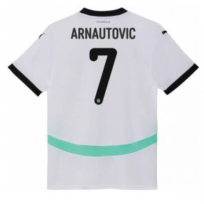 Rakousko Marko Arnautovic #7 Venkovní Dres pro Dámy ME 2024 Krátkým Rukávem