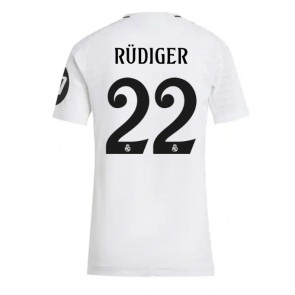 Real Madrid Antonio Rudiger #22 Domácí Dres pro Dámy 2024-25 Krátkým Rukávem