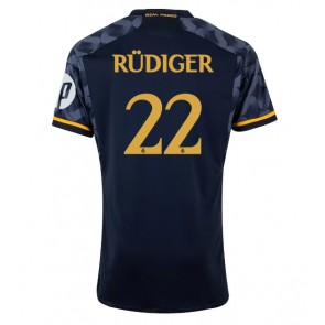 Real Madrid Antonio Rudiger #22 Venkovní Dres 2023-24 Krátkým Rukávem