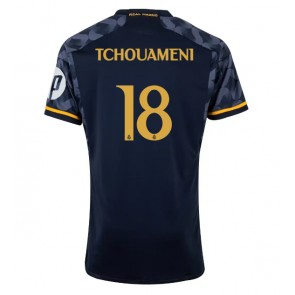 Real Madrid Aurelien Tchouameni #18 Venkovní Dres 2023-24 Krátkým Rukávem