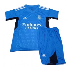 Real Madrid Brankář Venkovní dres komplet pro Děti 2023-24 Krátkým Rukávem (+ Krátké kalhoty)