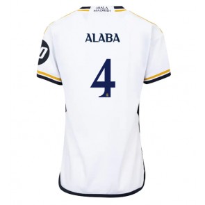 Real Madrid David Alaba #4 Domácí Dres pro Dámy 2023-24 Krátkým Rukávem