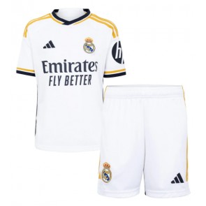 Real Madrid Domácí dres komplet pro Děti 2023-24 Krátkým Rukávem (+ Krátké kalhoty)