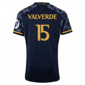 Real Madrid Federico Valverde #15 Venkovní Dres 2023-24 Krátkým Rukávem