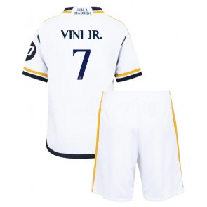 Real Madrid Vinicius Junior #7 Domácí dres komplet pro Děti 2023-24 Krátkým Rukávem (+ Krátké kalhoty)