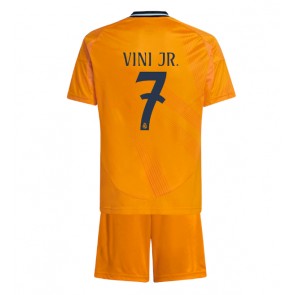 Real Madrid Vinicius Junior #7 Venkovní dres komplet pro Děti 2024-25 Krátkým Rukávem (+ Krátké kalhoty)