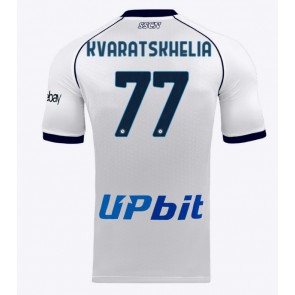 SSC Napoli Khvicha Kvaratskhelia #77 Venkovní Dres 2023-24 Krátkým Rukávem