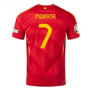 Španělsko Alvaro Morata #7 Domácí Dres ME 2024 Krátkým Rukávem