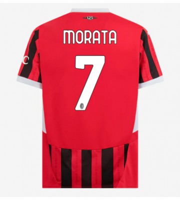 AC Milan Alvaro Morata #7 Domácí Dres 2024-25 Krátkým Rukávem