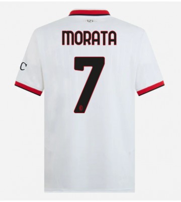 AC Milan Alvaro Morata #7 Venkovní Dres 2024-25 Krátkým Rukávem