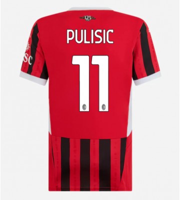 AC Milan Christian Pulisic #11 Domácí Dres pro Dámy 2024-25 Krátkým Rukávem