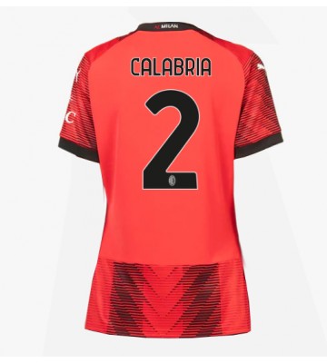 AC Milan Davide Calabria #2 Domácí Dres pro Dámy 2023-24 Krátkým Rukávem