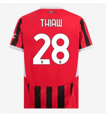 AC Milan Malick Thiaw #28 Domácí Dres 2024-25 Krátkým Rukávem