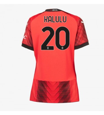 AC Milan Pierre Kalulu #20 Domácí Dres pro Dámy 2023-24 Krátkým Rukávem