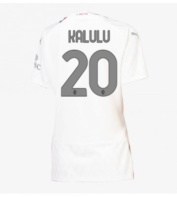 AC Milan Pierre Kalulu #20 Venkovní Dres pro Dámy 2023-24 Krátkým Rukávem