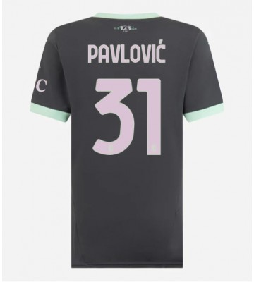 AC Milan Strahinja Pavlovic #31 Alternativní Dres pro Dámy 2024-25 Krátkým Rukávem