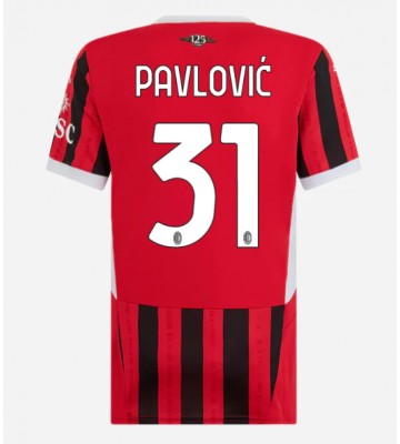 AC Milan Strahinja Pavlovic #31 Domácí Dres pro Dámy 2024-25 Krátkým Rukávem