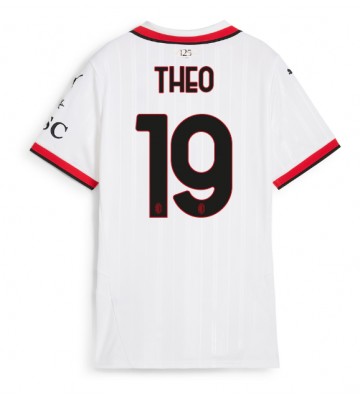 AC Milan Theo Hernandez #19 Venkovní Dres pro Dámy 2024-25 Krátkým Rukávem