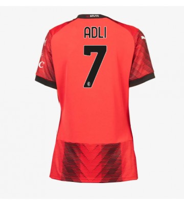 AC Milan Yacine Adli #7 Domácí Dres pro Dámy 2023-24 Krátkým Rukávem