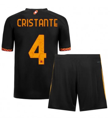 AS Roma Bryan Cristante #4 Alternativní dres komplet pro Děti 2023-24 Krátkým Rukávem (+ Krátké kalhoty)