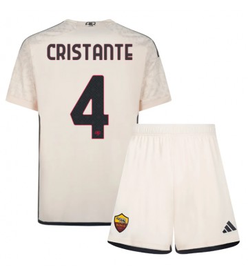 AS Roma Bryan Cristante #4 Venkovní dres komplet pro Děti 2023-24 Krátkým Rukávem (+ Krátké kalhoty)