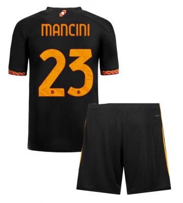 AS Roma Gianluca Mancini #23 Alternativní dres komplet pro Děti 2023-24 Krátkým Rukávem (+ Krátké kalhoty)