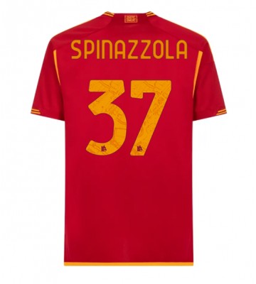 AS Roma Leonardo Spinazzola #37 Domácí Dres 2023-24 Krátkým Rukávem