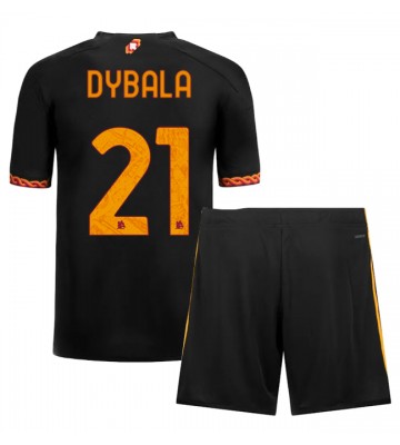 AS Roma Paulo Dybala #21 Alternativní dres komplet pro Děti 2023-24 Krátkým Rukávem (+ Krátké kalhoty)