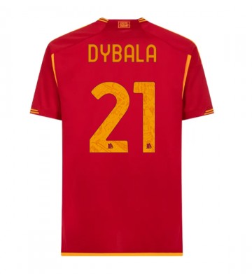 AS Roma Paulo Dybala #21 Domácí Dres 2023-24 Krátkým Rukávem