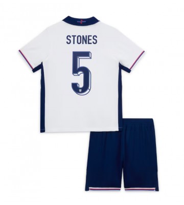 Anglie John Stones #5 Domácí dres komplet pro Děti ME 2024 Krátkým Rukávem (+ Krátké kalhoty)