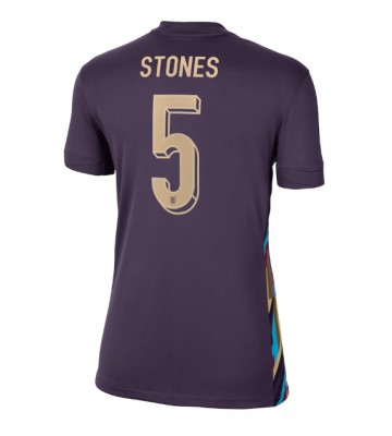 Anglie John Stones #5 Venkovní Dres pro Dámy ME 2024 Krátkým Rukávem