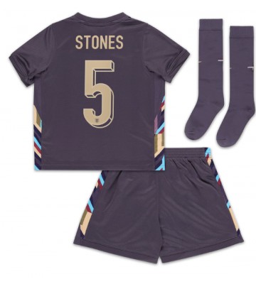 Anglie John Stones #5 Venkovní dres komplet pro Děti ME 2024 Krátkým Rukávem (+ Krátké kalhoty)