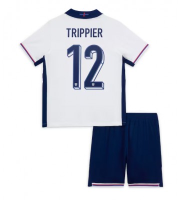 Anglie Kieran Trippier #12 Domácí dres komplet pro Děti ME 2024 Krátkým Rukávem (+ Krátké kalhoty)