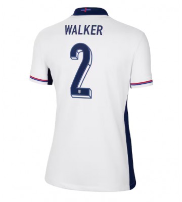 Anglie Kyle Walker #2 Domácí Dres pro Dámy ME 2024 Krátkým Rukávem