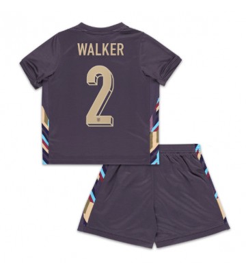 Anglie Kyle Walker #2 Venkovní dres komplet pro Děti ME 2024 Krátkým Rukávem (+ Krátké kalhoty)