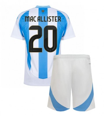 Argentina Alexis Mac Allister #20 Domácí dres komplet pro Děti Copa America 2024 Krátkým Rukávem (+ Krátké kalhoty)