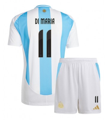 Argentina Angel Di Maria #11 Domácí dres komplet pro Děti Copa America 2024 Krátkým Rukávem (+ Krátké kalhoty)