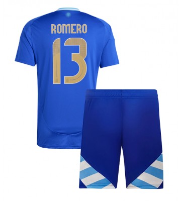 Argentina Cristian Romero #13 Venkovní dres komplet pro Děti Copa America 2024 Krátkým Rukávem (+ Krátké kalhoty)