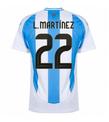 Argentina Lautaro Martinez #22 Domácí Dres Copa America 2024 Krátkým Rukávem