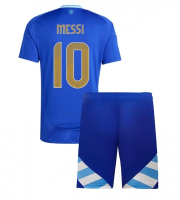 Argentina Lionel Messi #10 Venkovní dres komplet pro Děti Copa America 2024 Krátkým Rukávem (+ Krátké kalhoty)