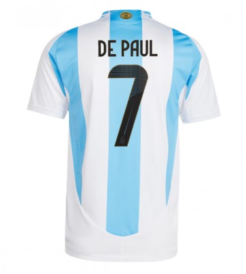 Argentina Rodrigo De Paul #7 Domácí Dres Copa America 2024 Krátkým Rukávem