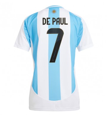 Argentina Rodrigo De Paul #7 Domácí Dres pro Dámy Copa America 2024 Krátkým Rukávem