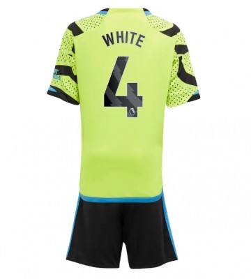 Arsenal Ben White #4 Venkovní dres komplet pro Děti 2023-24 Krátkým Rukávem (+ Krátké kalhoty)