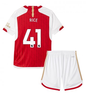 Arsenal Declan Rice #41 Domácí dres komplet pro Děti 2023-24 Krátkým Rukávem (+ Krátké kalhoty)