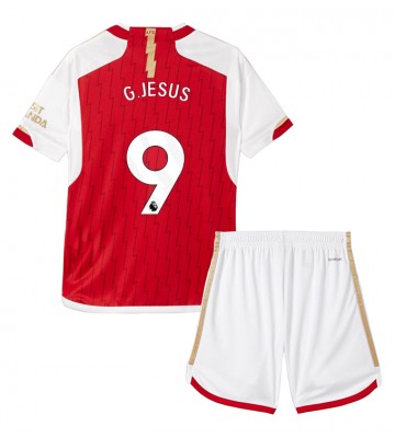 Arsenal Gabriel Jesus #9 Domácí dres komplet pro Děti 2023-24 Krátkým Rukávem (+ Krátké kalhoty)