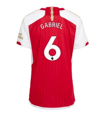 Arsenal Gabriel Magalhaes #6 Domácí Dres pro Dámy 2023-24 Krátkým Rukávem